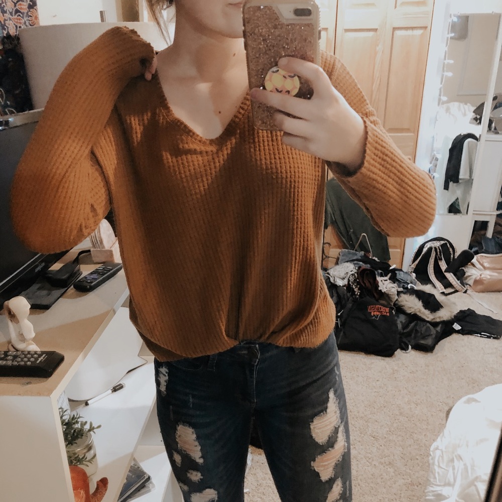 Burnt orange sweater
